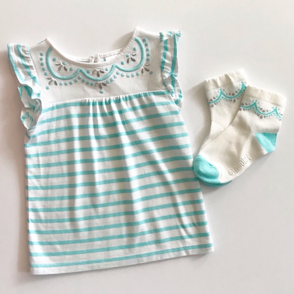 Striped Tank Top With Coordinating Socks